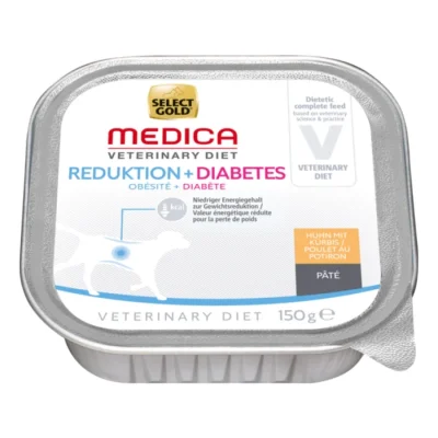 SELECT GOLD Medica Obésité & Diabète Barquettes de Pâtée Chien Adulte Poulet et Potiron 10x150 g