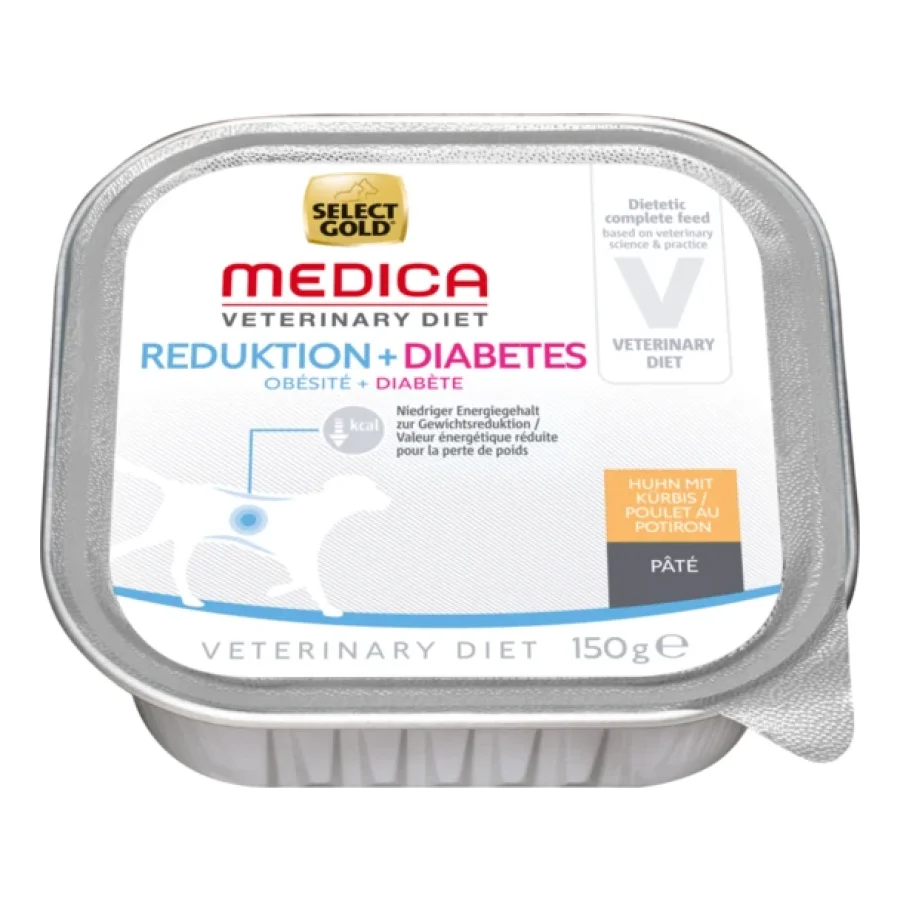 SELECT GOLD Medica Obésité & Diabète Barquettes de Pâtée Chien Adulte Poulet et Potiron 20x150 g