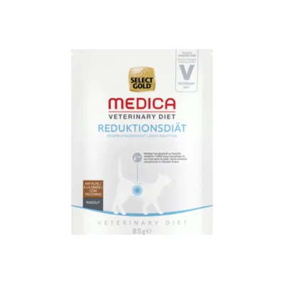 SELECT GOLD Medica Obésité Sachets de Nourriture Humide Chat Adulte Dinde 24x85 g