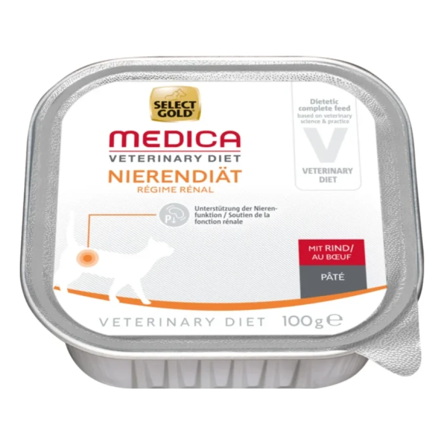 SELECT GOLD Medica Rénal Barquettes de Pâtée Chat Adulte 16 x 100 g Bœuf