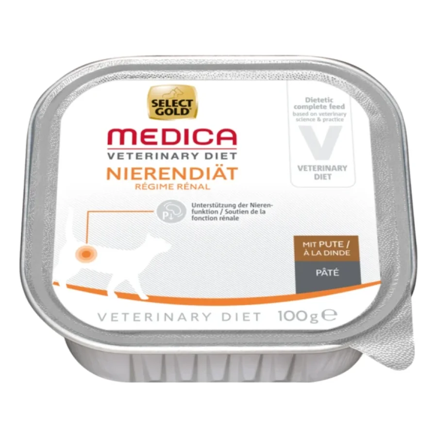 SELECT GOLD Medica Rénal Barquettes de Pâtée Chat Adulte 16 x 100 g Dinde
