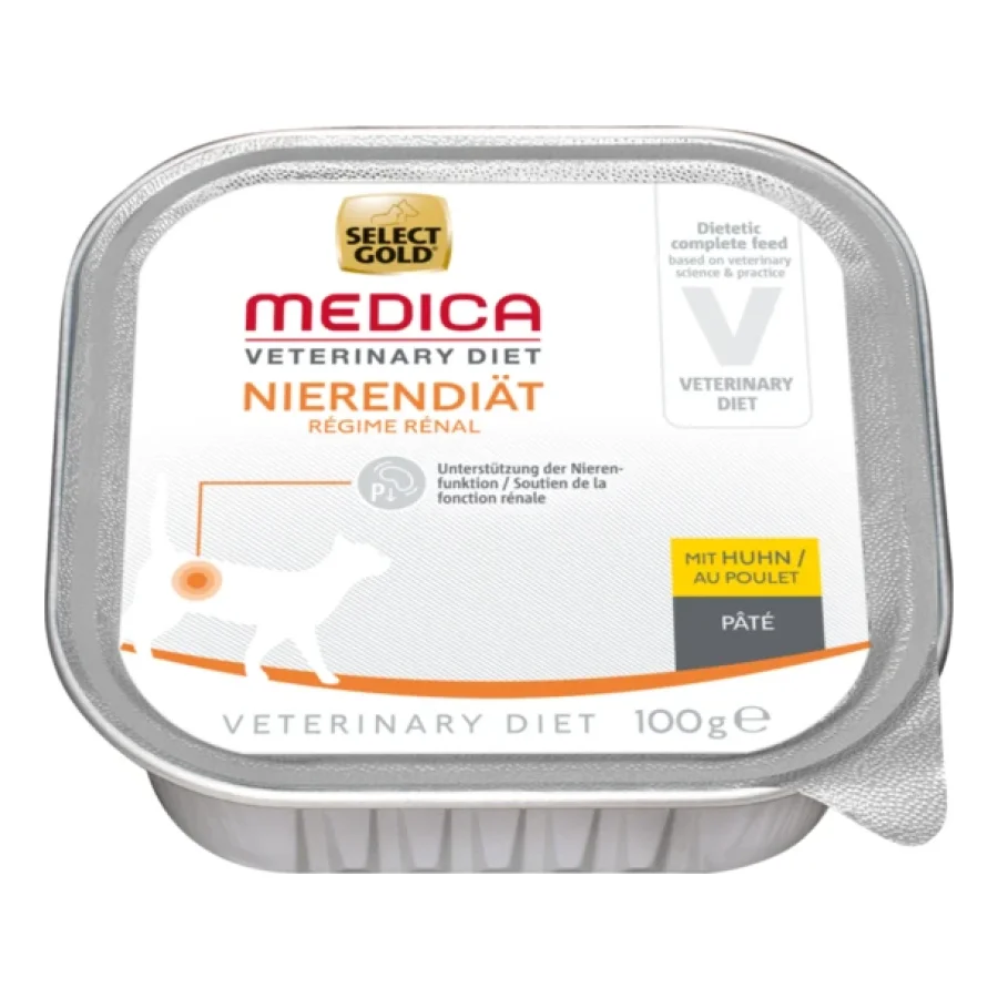 SELECT GOLD Medica Rénal Barquettes de Pâtée Chat Adulte 16 x 100 g Poulet