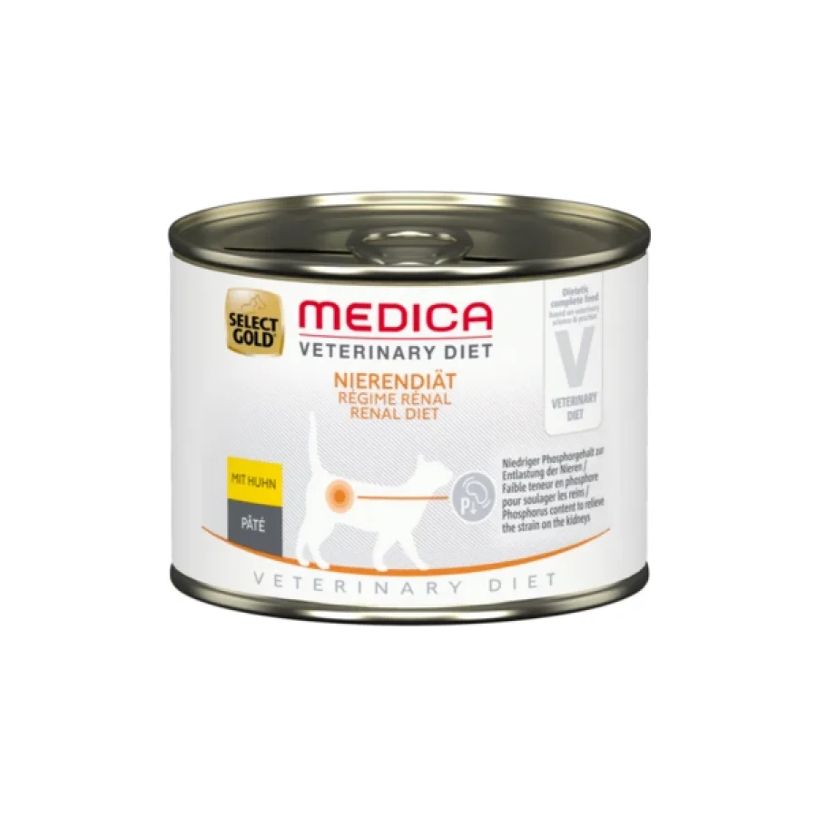 SELECT GOLD Medica Rénal Boîtes de Pâtée Chat Adulte Poulet 6 x 200 g