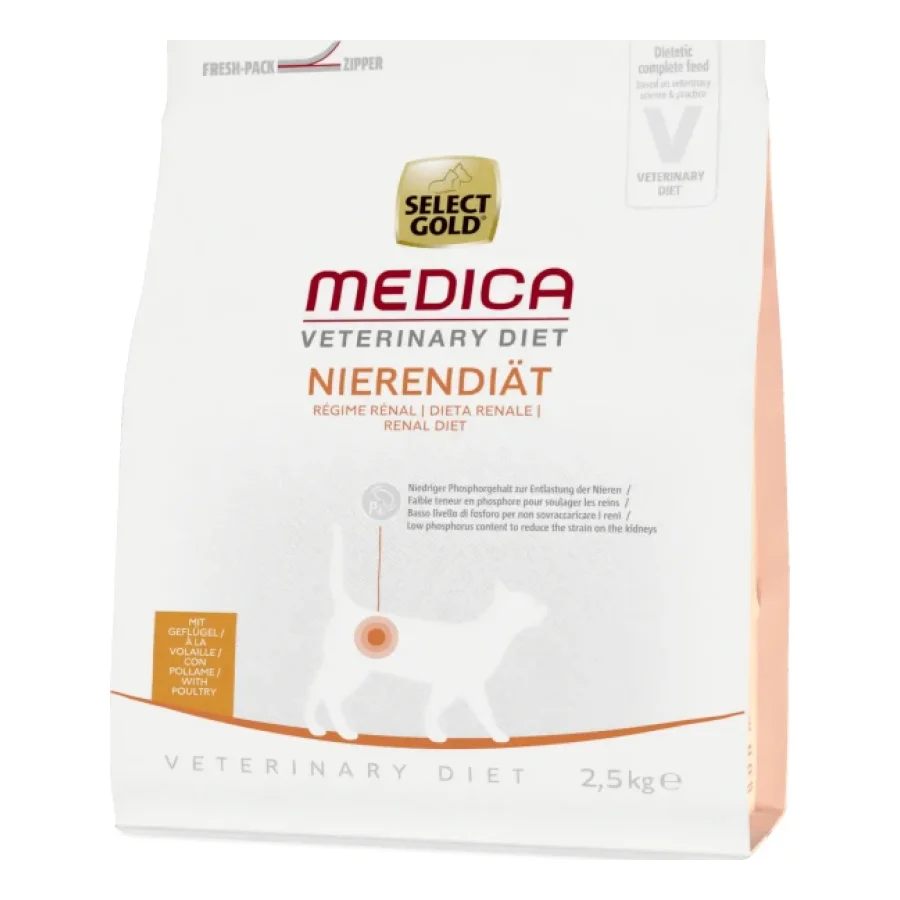 SELECT GOLD Medica Rénal Croquettes Chat Adulte Volaille 2,5 kg