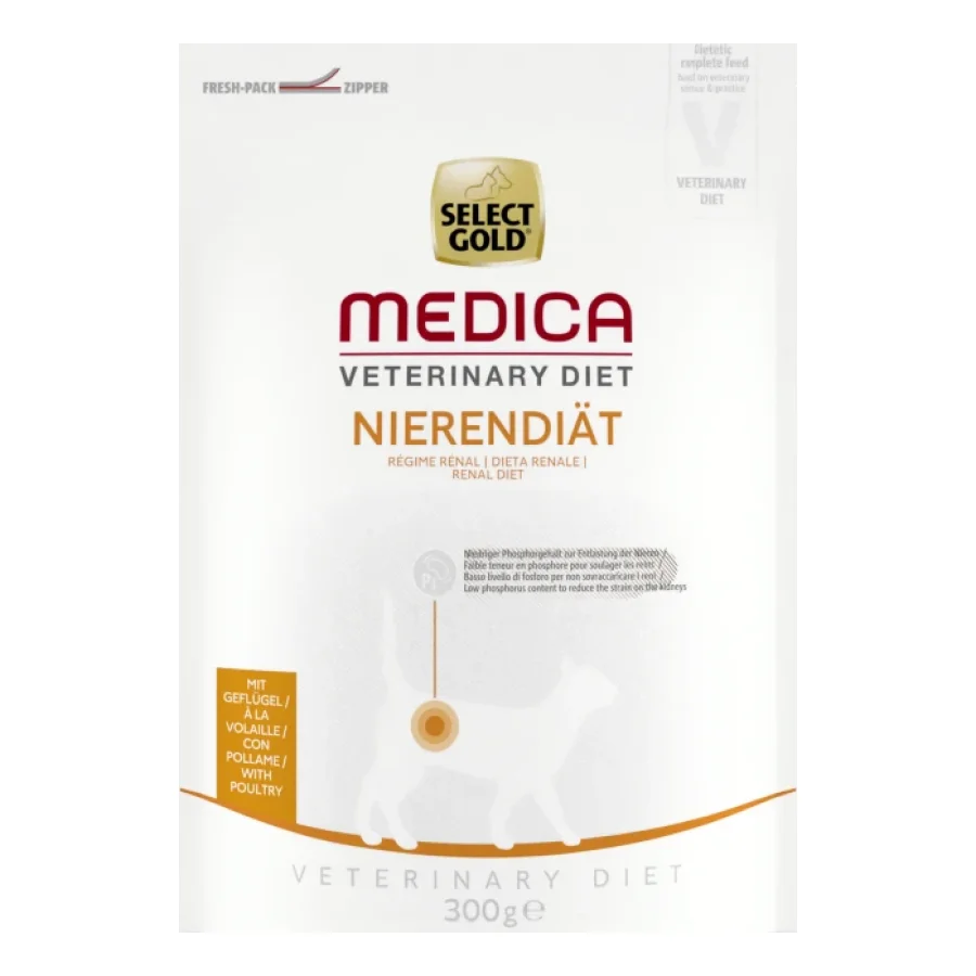 SELECT GOLD Medica Rénal Croquettes Chat Adulte Volaille 300 g