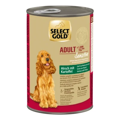 SELECT GOLD nourriture humide pour chien Sensitive Adult Cerf aux pommes de terre 6x400 g