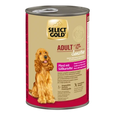 SELECT GOLD nourriture humide pour chien Sensitive Adult Cheval à la Patate douce 6x400 g