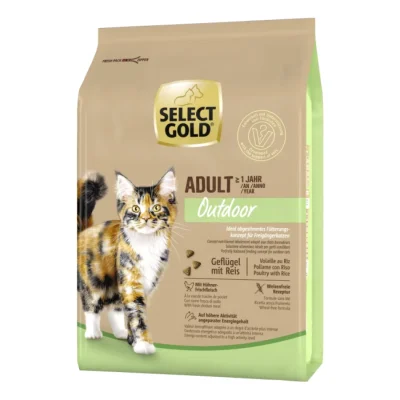 SELECT GOLD Outdoor Croquettes Chat Adulte Volaille et Riz 2,5 kg