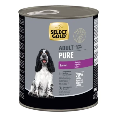 SELECT GOLD Pure Boîtes de Nourriture humide Chien Adulte Agneau 6x800 g