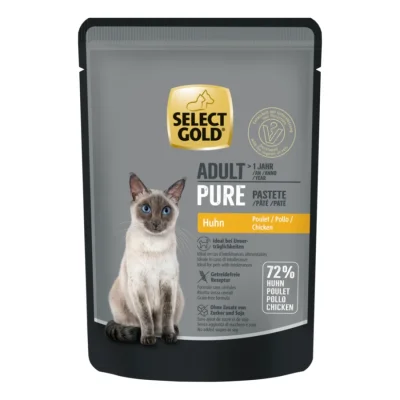 SELECT GOLD Pure Sachets de Pâtée Chat Adute Poulet 24x85 g