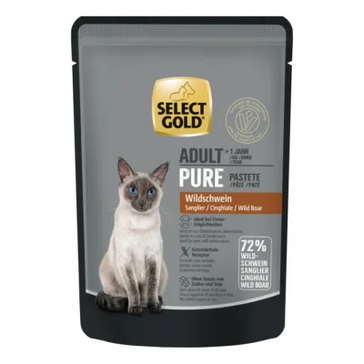 SELECT GOLD Pure Sachets de Pâtée Chat Adute Sanglier 48x85 g