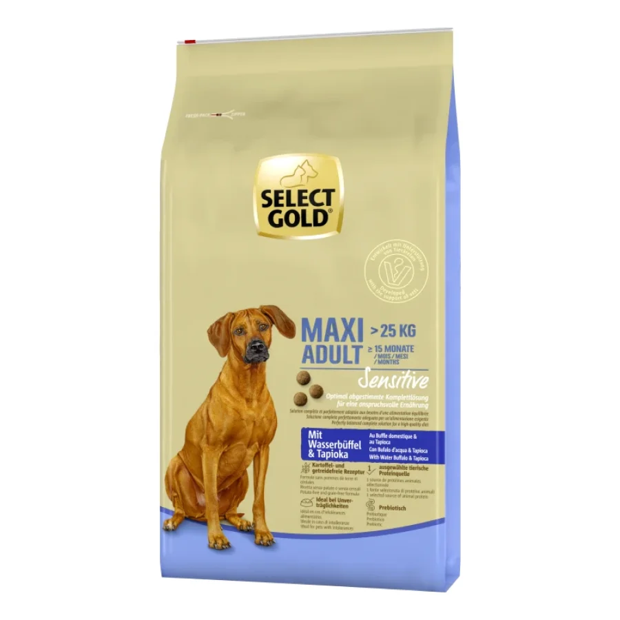 SELECT GOLD Sensitive Croquettes Chien Adulte Maxi Buffle domestique et tapioca 12 kg
