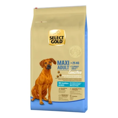 SELECT GOLD Sensitive Croquettes Chien Adulte Maxi Mélange d’insectes 12 kg