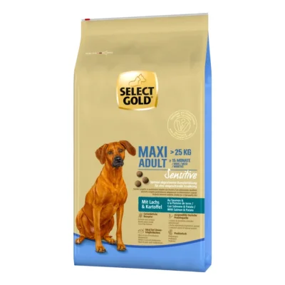 SELECT GOLD Sensitive Croquettes Chien Adulte Maxi Saumon & pommes de terre 12 kg