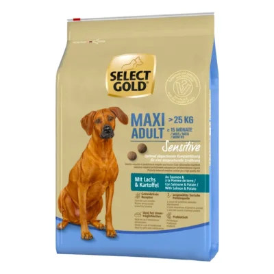 SELECT GOLD Sensitive Croquettes Chien Adulte Maxi Saumon & pommes de terre 4 kg