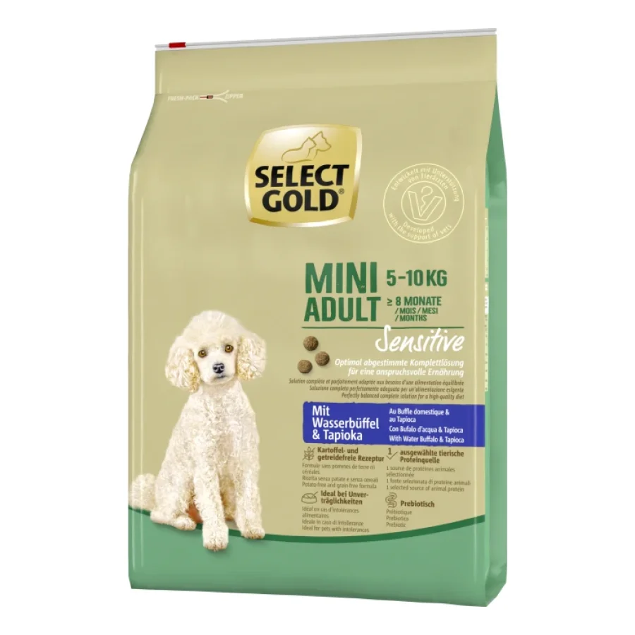 SELECT GOLD Sensitive Croquettes Chien Adulte Mini Buffle domestique et tapioca 4 kg