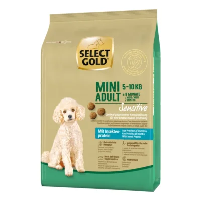 SELECT GOLD Sensitive Croquettes Chien Adulte Mini Mélange d’insectes 1 kg