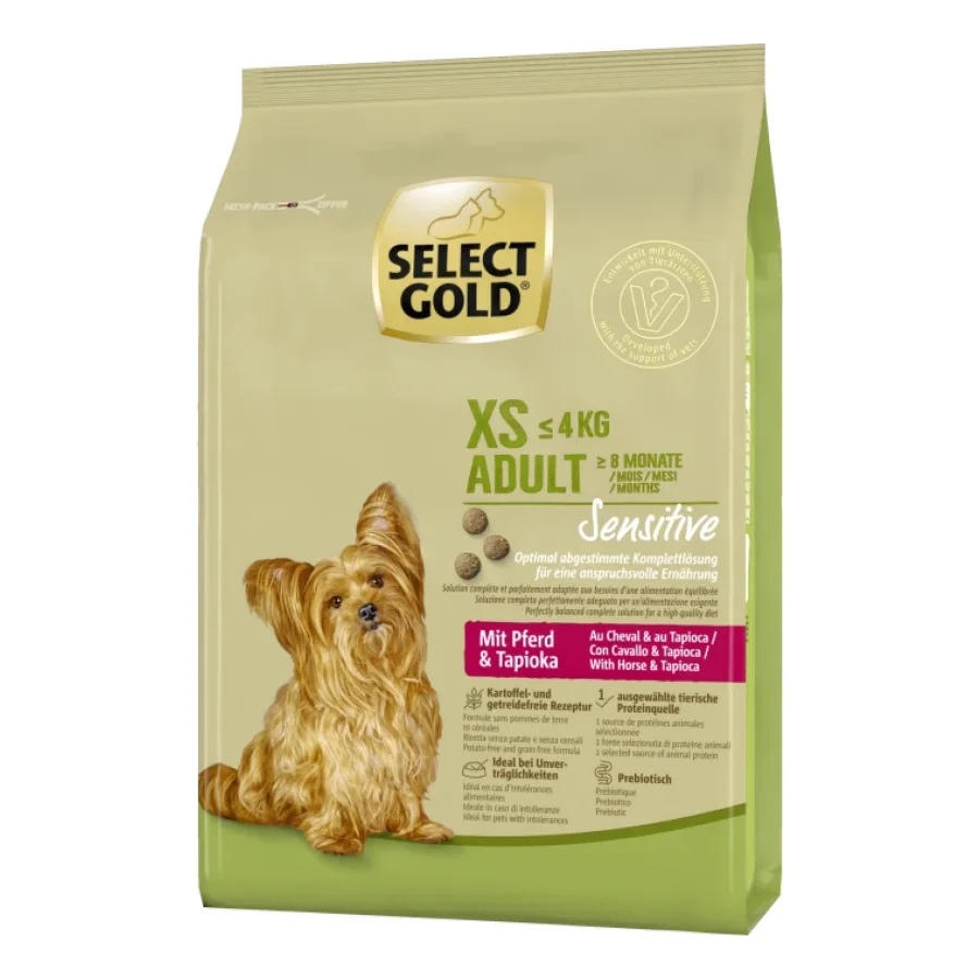 SELECT GOLD Sensitive Croquettes Chien Adulte XS Cheval 1 kg