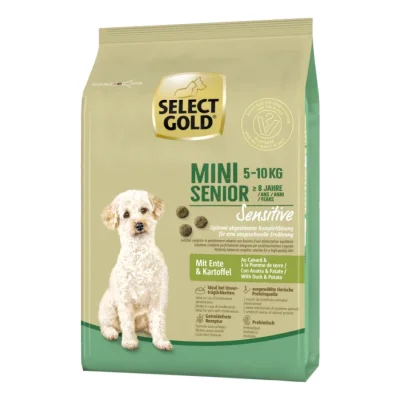 SELECT GOLD Sensitive Croquettes Chien Senior Mini Canard aux pommes de terre 1 kg