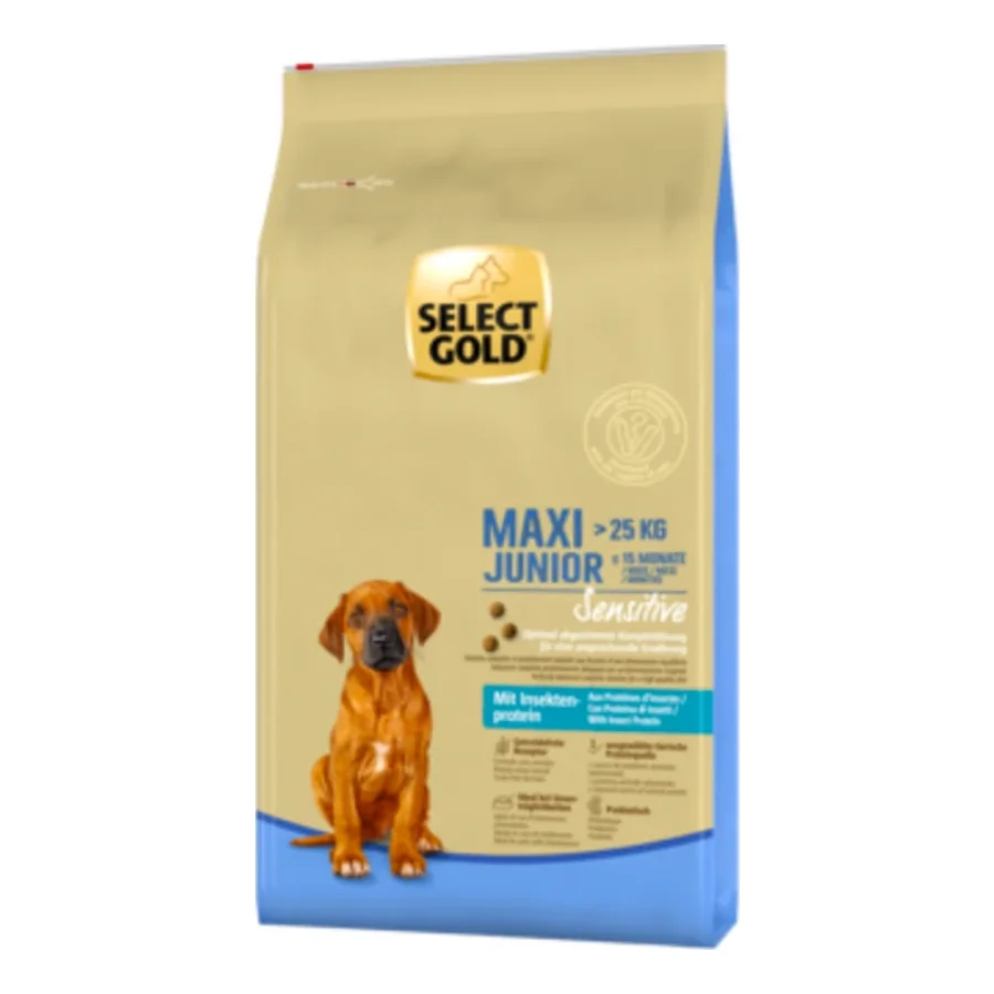 SELECT GOLD Sensitive Croquettes Chiot Maxi Mélange d’insectes 12 kg