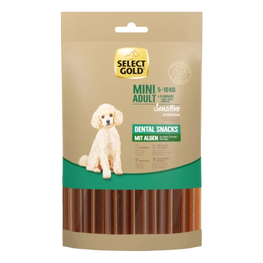 SELECT GOLD Sensitive Dental Snacks Chien Adulte Mini Algue 99 g