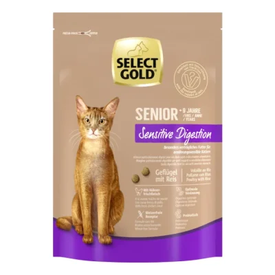SELECT GOLD Sensitive Digestion Croquettes Chat Senior Volaille & riz 300 g