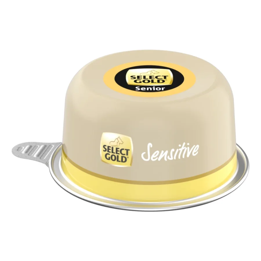 SELECT GOLD Sensitive Dômes de Nourriture Humide Chien Senior Poulet et riz 10x125 g