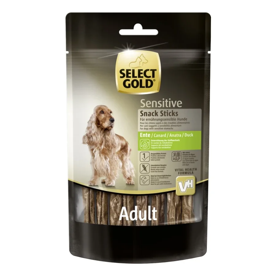 SELECT GOLD Sensitive Friandises Chien Adulte Stick Canard 2x85 g