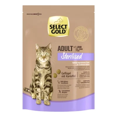 SELECT GOLD Sterilised Croquettes Chat Adulte Volaille & riz 300 g