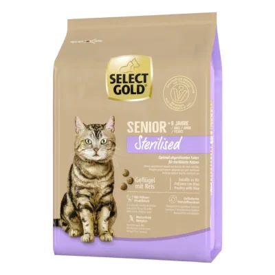 SELECT GOLD Sterilised Croquettes Chat Senior Volaille & riz 2,5 kg