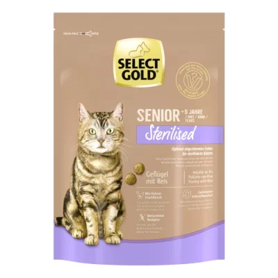 SELECT GOLD Sterilised Croquettes Chat Senior Volaille & riz 300 g