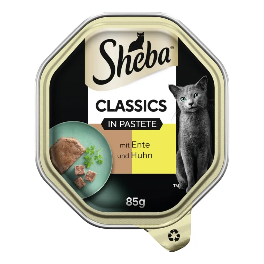 Sheba Classics en pâté 22x85g avec canard et poulet 22x85 g