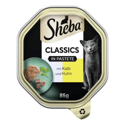 Sheba Classics en pâté 22x85g Veau et poulet 22x85 g