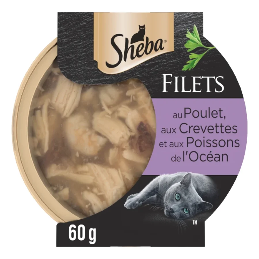 Sheba Filets Poulet, Crevettes, Poissons de l'océan 32x60g