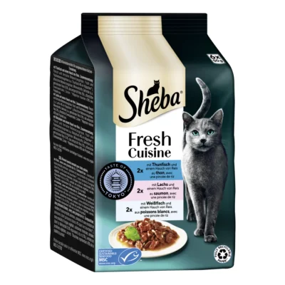 Sheba Fresh Cuisine nourriture humide pour chat adulte, multipack 36x50 g Taste of Tokio