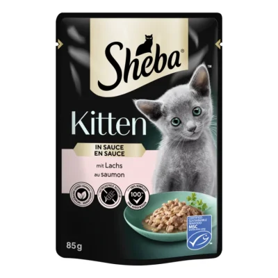 Sheba Kitten en sauce 28 x 85 g Saumon