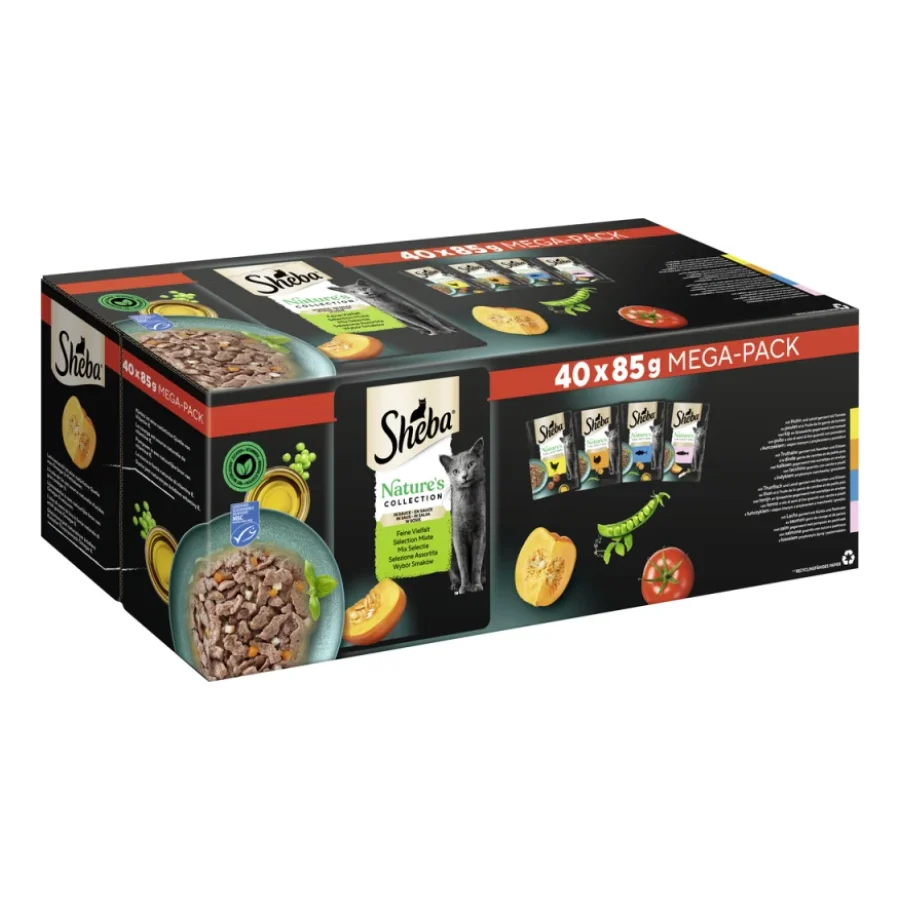 Sheba Mega-Pack Nature’s Collection en sauce Feine Vielfalt MSC 40 x 85 g