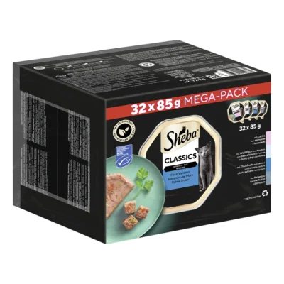 Sheba Multipack Classics en pâté de poisson Variation 32 x 85 g