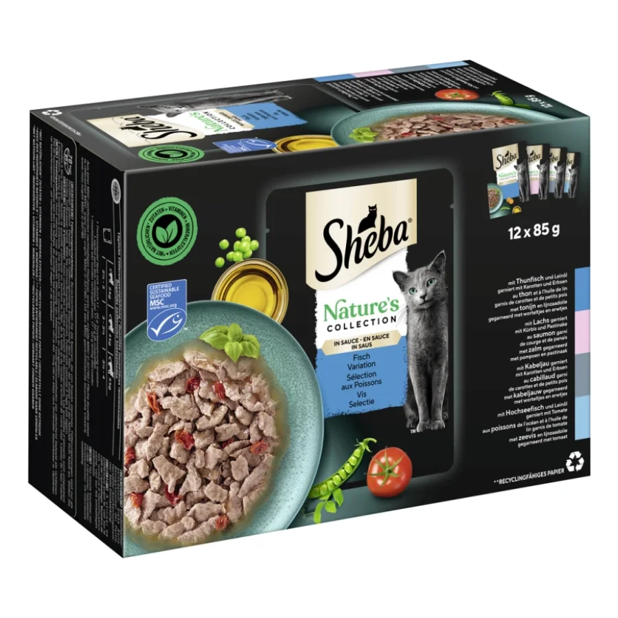 Sheba Nature’s Collection en sauce fine variété 12 x 85 g Sélection de poisson