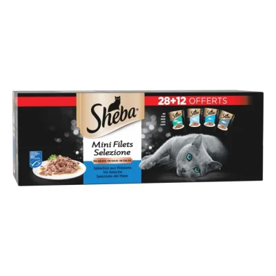 Sheba Sachet Fraîcheur Selection Poissons 40x85g 28+12 Offerts