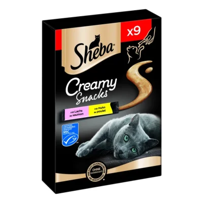 Sheba Sachets Creamy Snacks 7 x 9 x 12 g Poulet & saumon