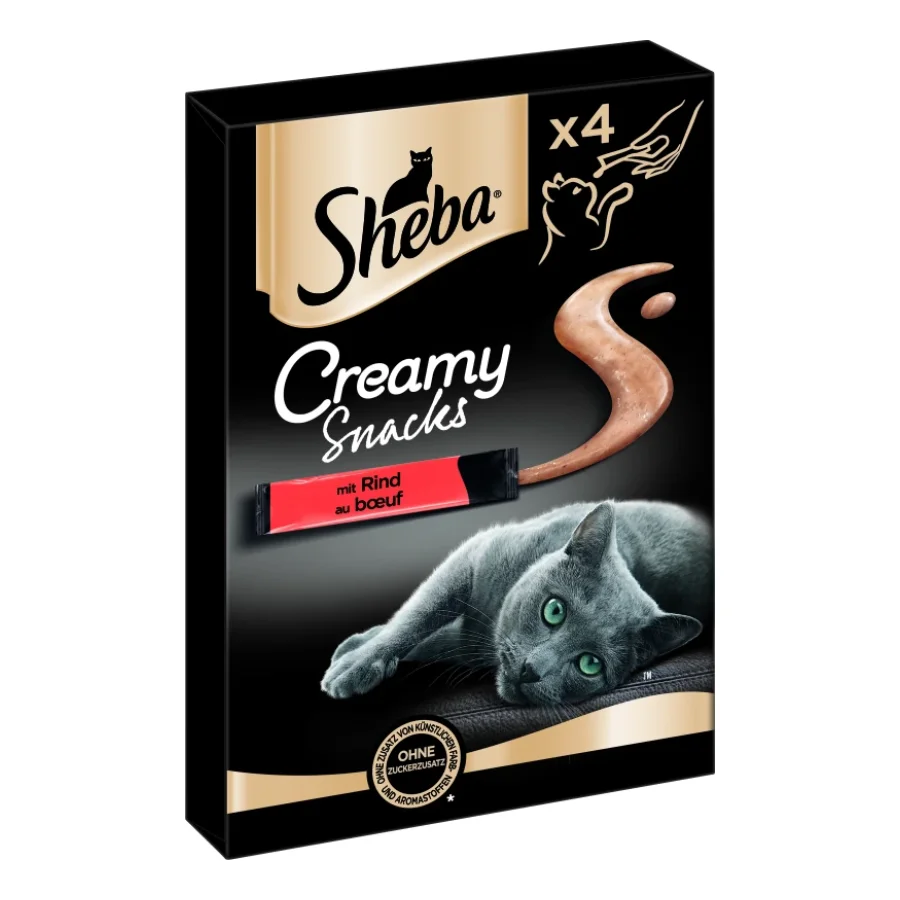 Sheba Sachets Creamy Snacks Bœuf 44x12 g