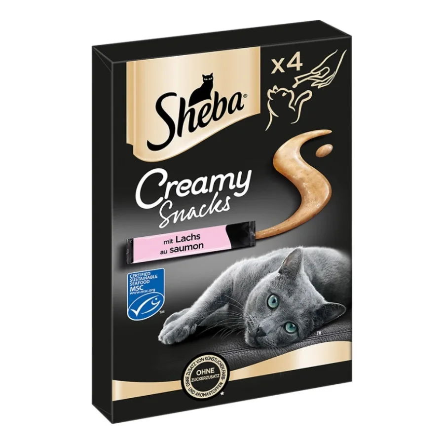 Sheba Sachets Creamy Snacks Saumon 44x12 g