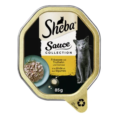 Sheba Sauce Collection 22 x 85 g à la dinde et aux légumes, En sauce