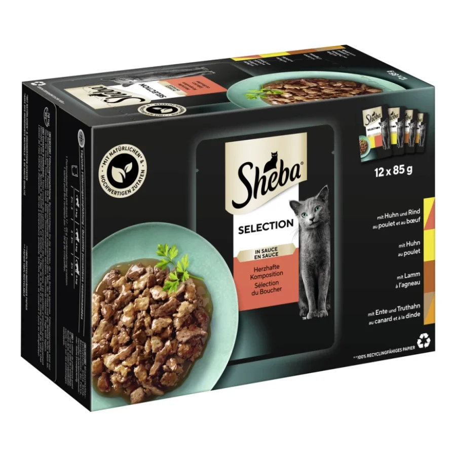 Sheba Selection en sauce 12 x 85 g Composition copieuse