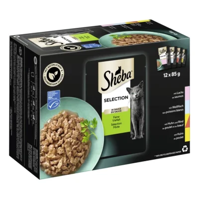 Sheba Selection en sauce 12 x 85 g Feine Vielfalt (MSC)