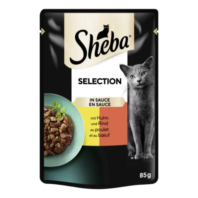 Sheba Selection en sauce au poulet et au bœuf 28 x 85 g