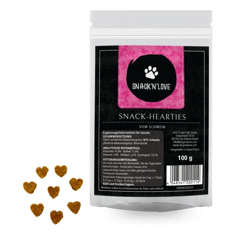 SNACK'N'LOVE Hearties 12 x 100 g Porc