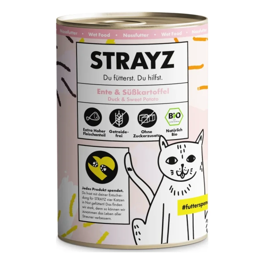 STRAYZ BIO 6x400 g Canard et patate douce