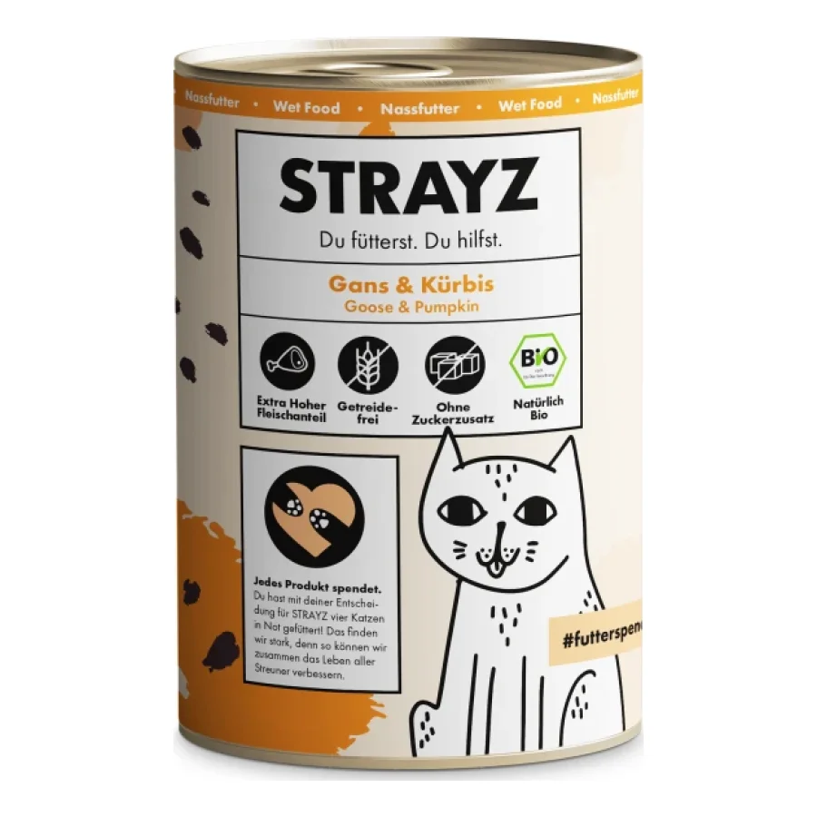 STRAYZ BIO 6x400 g Oie et courge